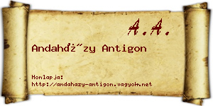 Andaházy Antigon névjegykártya